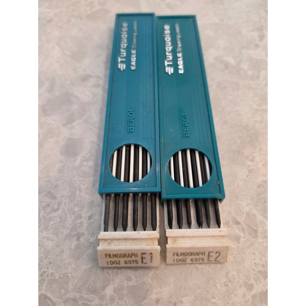 Vintage Berol Eagle Turquoise Filmograph Drawing Leads 6375 E1 E2 Lot of 2